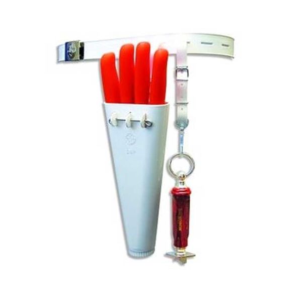 F.D. Knivholder for 4 kniver og skjerpestål